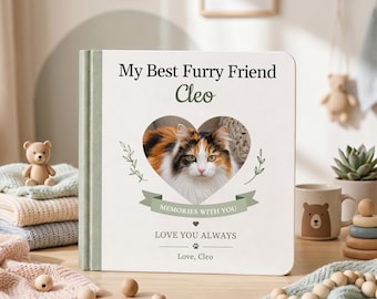Custom Pet Storybook with Photos, Personalized Cat Adventure Book, Pet Keepsake Gift, Custom Puppy Memory Book