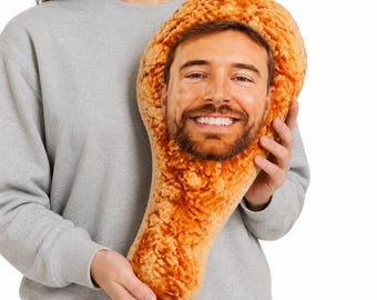 Personalized Face Food Pillow, Custom Photo Cushion, Funny Food Shaped Pillow, Custom Face Gift, Boyfriend Husband Friend Gift
