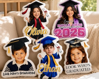 Custom Graduation Pillow | Personalized Grad Throw Pillow with Name & Year | College or High School Graduation Gift | Class of 2026 Keepsake