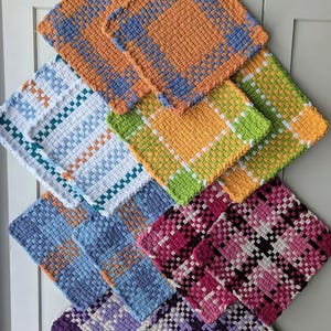Potholders, Trivet, Kitchen Ware, Cotton Potholder, Handcrafted Potholders, Woven Potholders