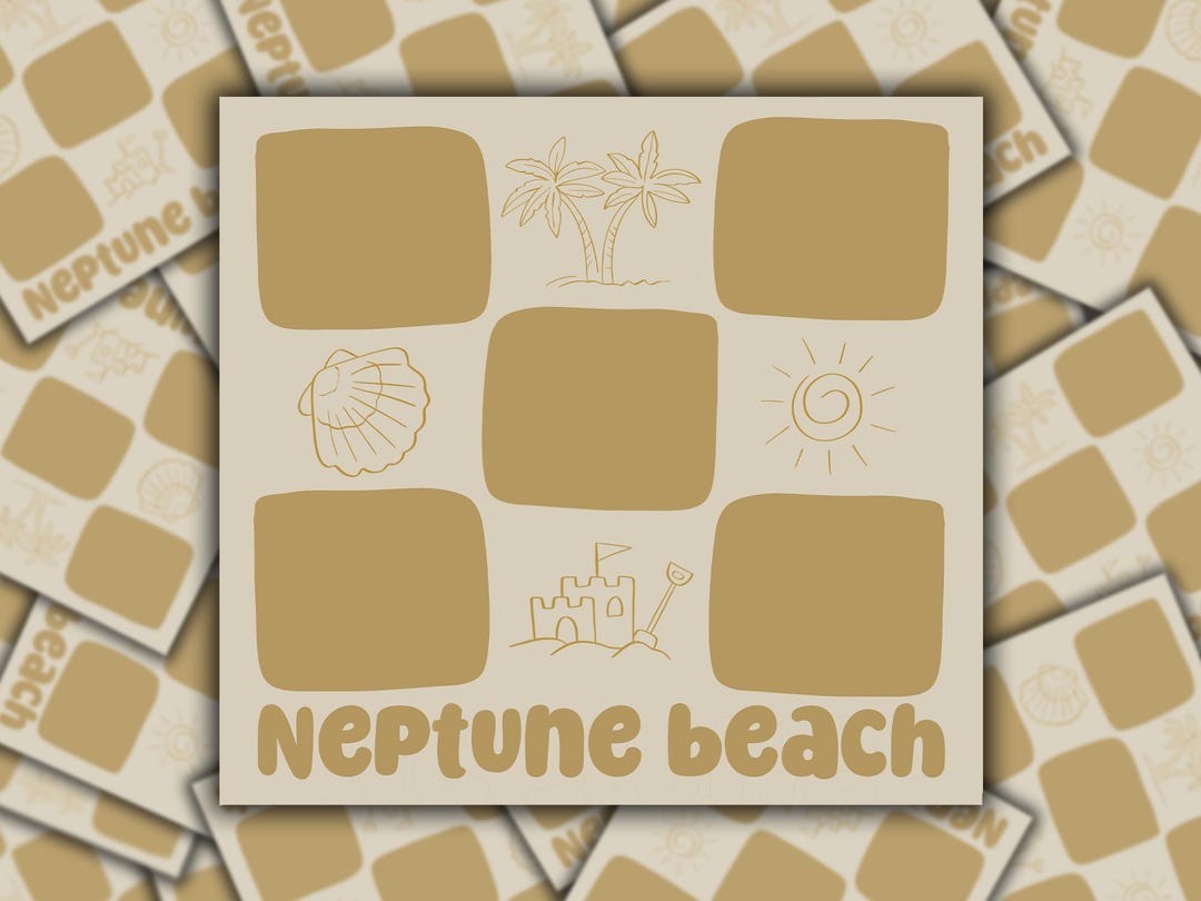 Neptune Beach Beach Life Sticker Vinyl Waterproof Sticker Waterbottle ...