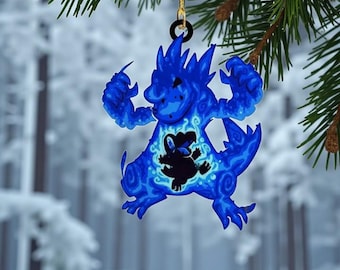 Evolve Totodile Innerhalb Feraligatr Auto Hängeverzierung, Totodile Acryl / Holz Ornament, Feraligatr Weihnachtsdekoration, Totodile Geschenkidee