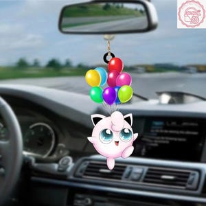 Jigglypuff Car Hanging Ornament, Jigglypuff Christmas Acrylic/Wooden Ornament, Jigglypuff Christmas Decoration, Jigglypuff Christmas Gift