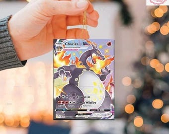 Charizard VMAX Shining Fates Card Christmas Ornament, Charizard Acrylic/Wooden Ornament, Charizard Decoration, Charizard Christmas Gift