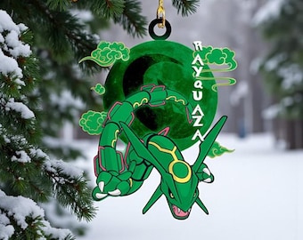 Rayquaza Wolke Auto Hängeornament, Rayquaza Weihnachten Acryl / Holz Ornament, Rayquaza Weihnachtsdekoration, Rayquaza Weihnachtsgeschenk Idee