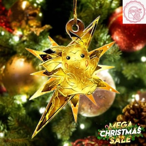 Tribal Pikachu Christmas Ornament, Pikachu 2024 Christmas Acrylic/Wooden Ornament, Pikachu Christmas Decoration, Pikachu Christmas Gift Idea