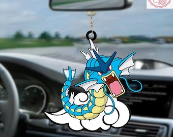 Gyarados Car Hanging Ornament, Gyarados 2025 Christmas Acrylic/Wooden Ornament, Gyarados Christmas Decoration, Gyarados Christmas Gift Idea