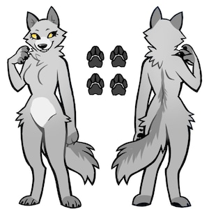 Wolf Furry Canine Dog Base Ausmalzeichnung