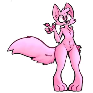 Furry fox canine wolf base lineart for adopts