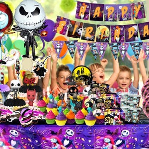Set tableware jack Halloween hanging Swirls Honeycomb Banner bracelets table happy birthday theme shower centerpiece supplies decoration