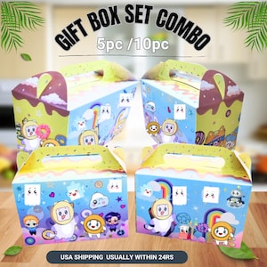 Set Luckybox Party Gift Box Set bracelet decoration supplies centerpiece favor toy gift display tableware baby shower happy birthday