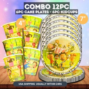 Set Big Nate Party Tableware plates cups happy birthday theme kids baby shower boy girl centerpiece supplies decoration