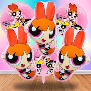 Set Powerpuff Girls BALLOONS Bouquet happy birthday supplies decorations centerpiece theme idea gift baby shower boy girl ARCH kit
