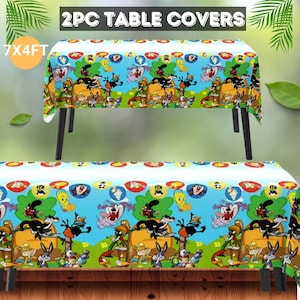 Set baby Looney Table cover hanging Swirls tableware Honeycomb Banner bracelets table happy birthday theme centerpiece supplies decoration
