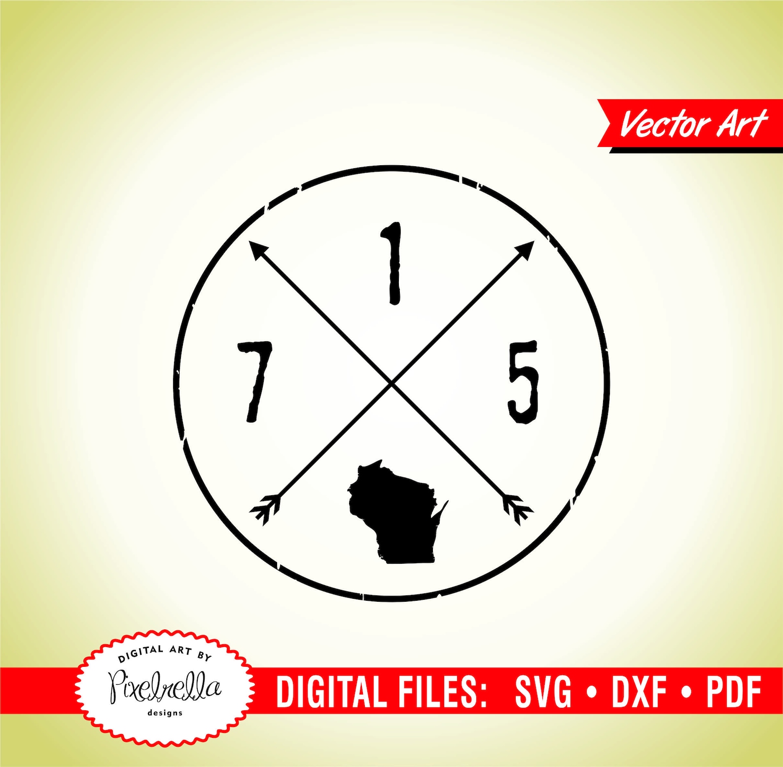 Wisconsin Area Code 715 SVG dxf PDF cut files vector art Etsy