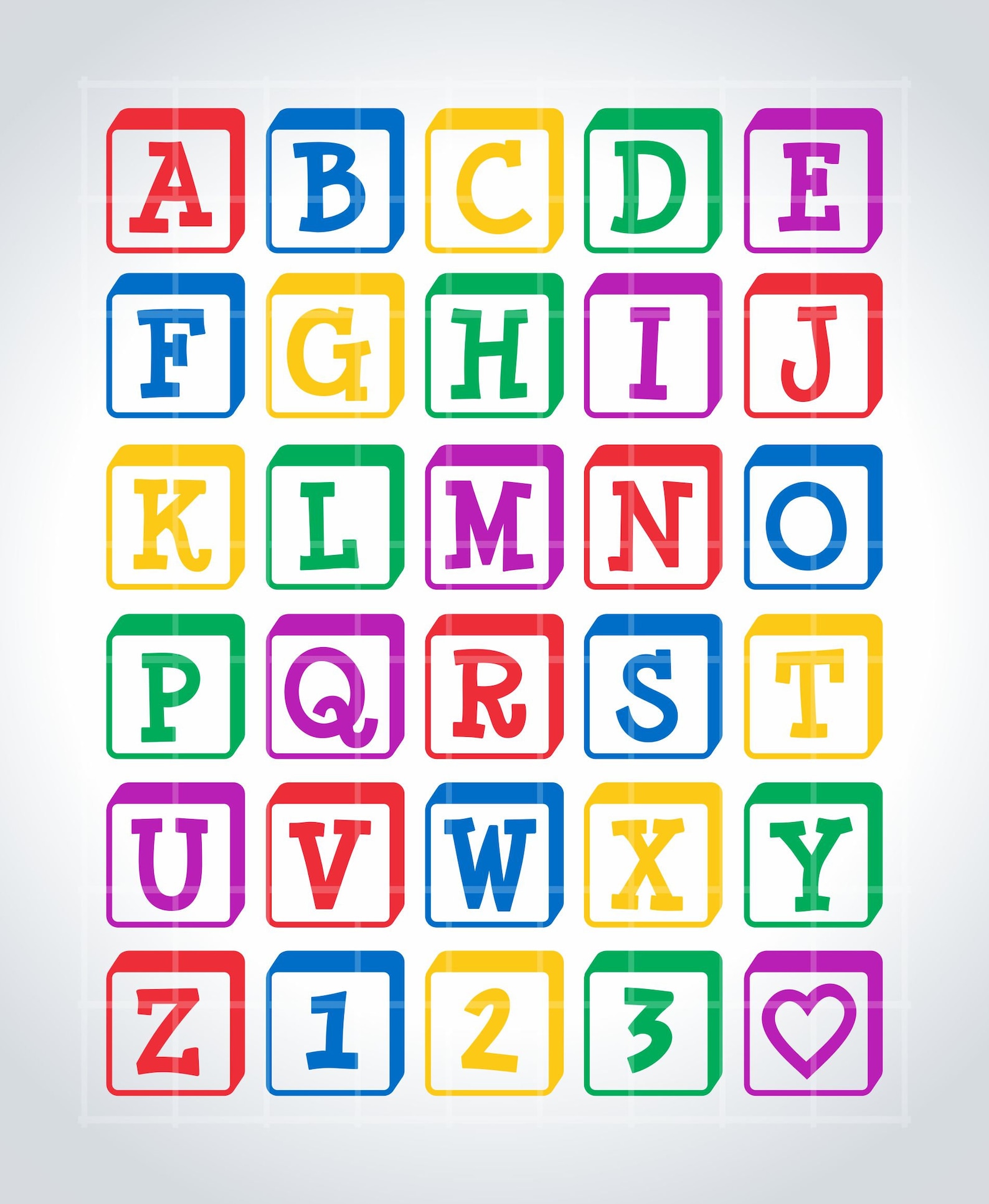letters with blocks