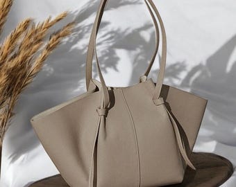 Leather Handbag for Women. Women's Shoulder Crossbody. Handbag Women's Bag. Large Capacity Cowhide Tote.