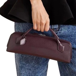 Wurstbeutel New Baguette Bag. Echtes Leder. Einfache Vielseitige Schultertasche. Trendige Damen Handtasche Unterarm. Mode kleine Tasche.