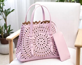 Genuine Leather Tote Bag – Women's Top Handle Shoulder Purse. Women's Shoulder Bag.