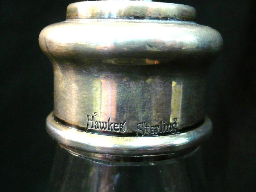 Vintage Hawkes Crystal Decanter With Sterling Stopper Etsy