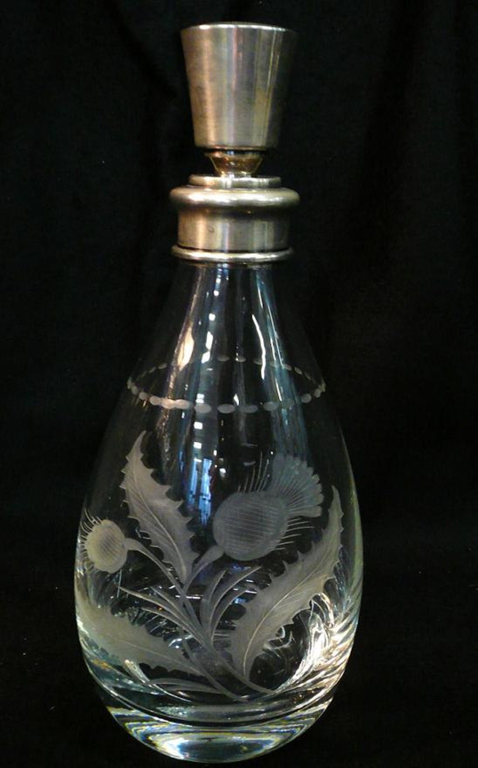 Vintage Hawkes Crystal Decanter With Sterling Stopper Etsy
