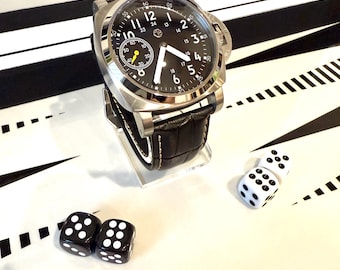 XIXI Time Pieces Naval Model with Black Dial with Black Strap 47mm
