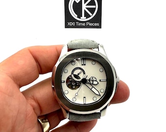 XIXI Time Pieces Automatic Watch, Open Heart White Dial, 40mm