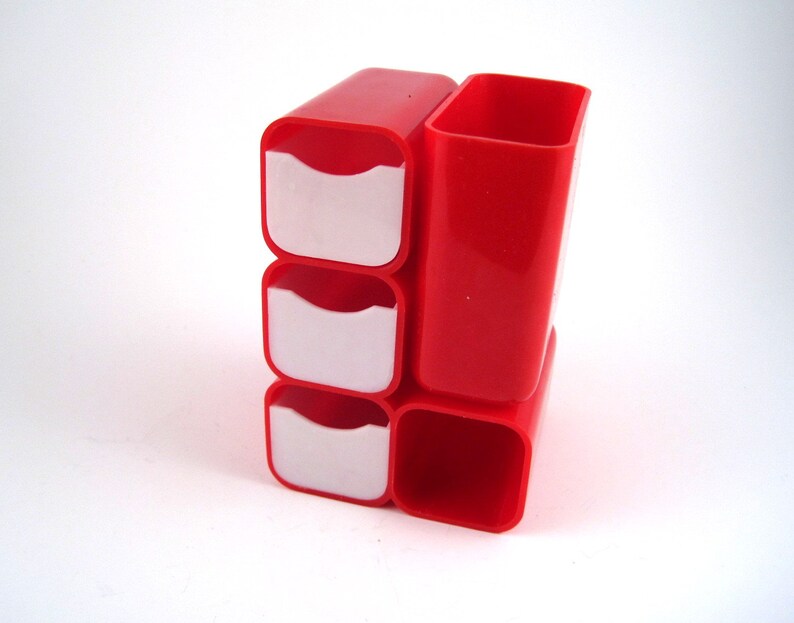Vintage Plastic Office Storage Vintage Drawer Cube Hof Etsy