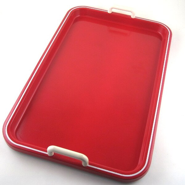 RESERVED - vintage Japanese lacquerware tray - large red serving tray - lacquer tray