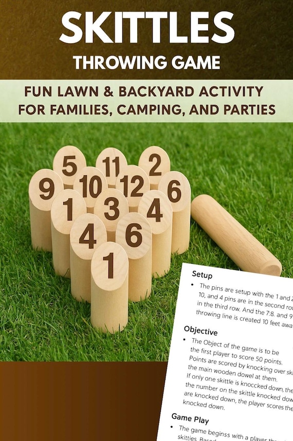 Skittles Throwing Game: Fun Lawn and Backyard Activity for