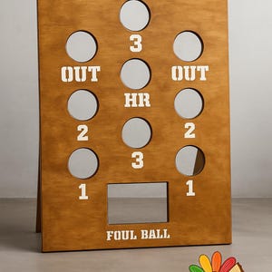 Bean Bag Baseball Game - Outdoor Lawn Game, Customizable Colors, Family Fun Activity