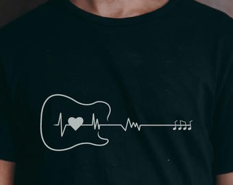 Música de guitarra en formato SVG, guitarra acústica en formato SVG, descarga digital, guitarra con latidos de corazón en formato SVG, música de latidos de corazón en formato SVG, música de guitarra en formato PNG, nota de guitarra en formato SVG