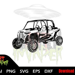 Polaris RZR Svg, Polaris Vector Illustration Svg Cutfile Digital Download, UTV Png Design, Polaris ATV Clipart, Polaris Printables Png Dxf