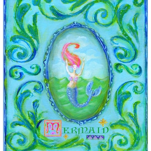 Mermaid Print, mermaid printable, mermaid wall art, instant download mermaid,  nursery mermaid