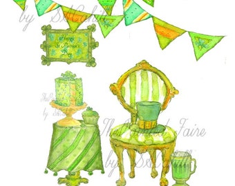St. Patrick's Day clip Art, St Paddys Graphics, Irish Clip art, St Patrick's Day art, St Patrick's Digital