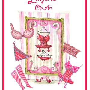 Red Lingerie clip art, lingerie clip art,Valentine lingerie, bra lingerie graphics,  panties clip art, sexy lingerie clip art