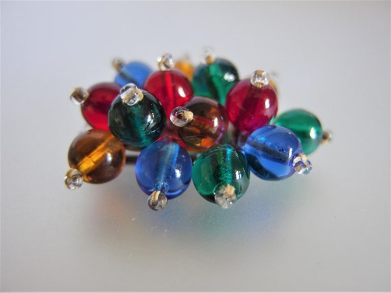 Vintage 1930's Art Deco Glass Bead Dress Clip - image 7