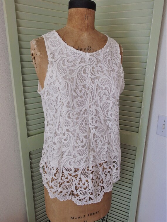 Vintage Lace Blouse - White OS