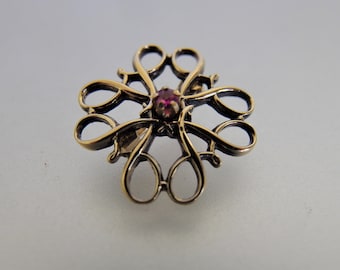 Pin vintage de premio al servicio de Avon en plata vermeil