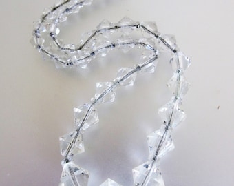 Vintage Lead Crystal Bicone Necklace