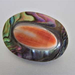 Vintage Blister Pearl Shell Brooch