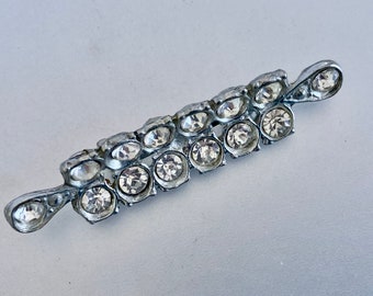Vintage 1930's Clear Rhinestone Brooch