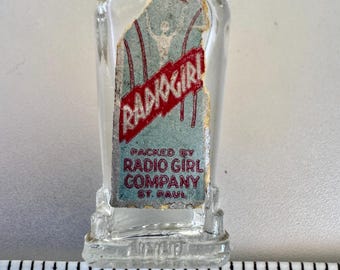 Frasco de perfume miniatura vintage para mujer "Radio Girl"