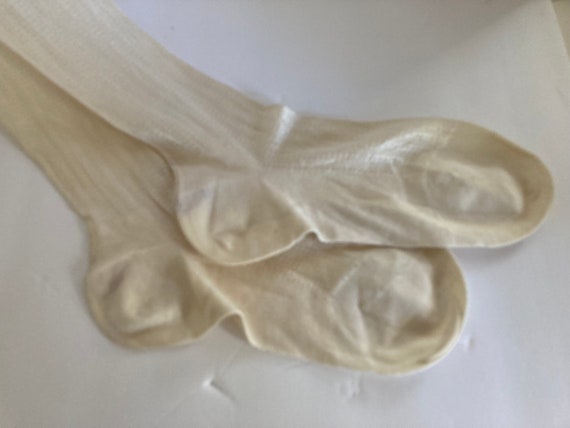 Antique Edwardian Creamy White Ladies Silk Patter… - image 8
