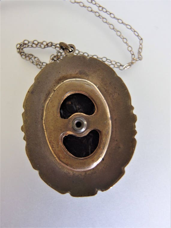 Vintage Asian Style Glass Pendant Necklace - image 7