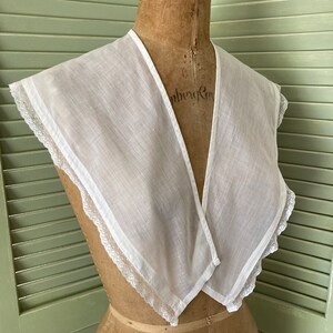 Robe longue à col en coton blanc vintage image 8