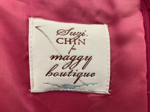 Vintage Suzi Chin by Maggy Boutique Fuchsia Silk … - image 9