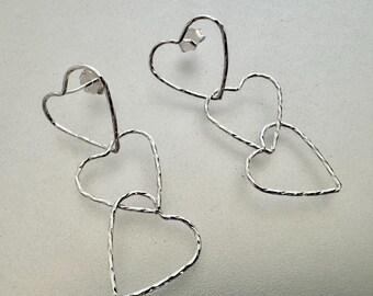 Nieuwe sterlingzilveren hangoorbellen in vintagestijl