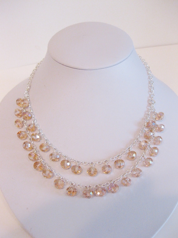 Pink faceted glass beaded Gem