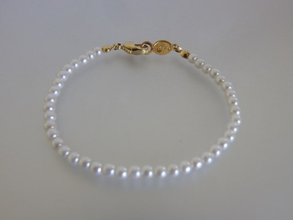 Vintage 1980's Faux Pearl Bracelet Napier - image 10